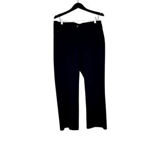 J.Jill NEW size 12P pants black button fly pockets straight leg career, classic